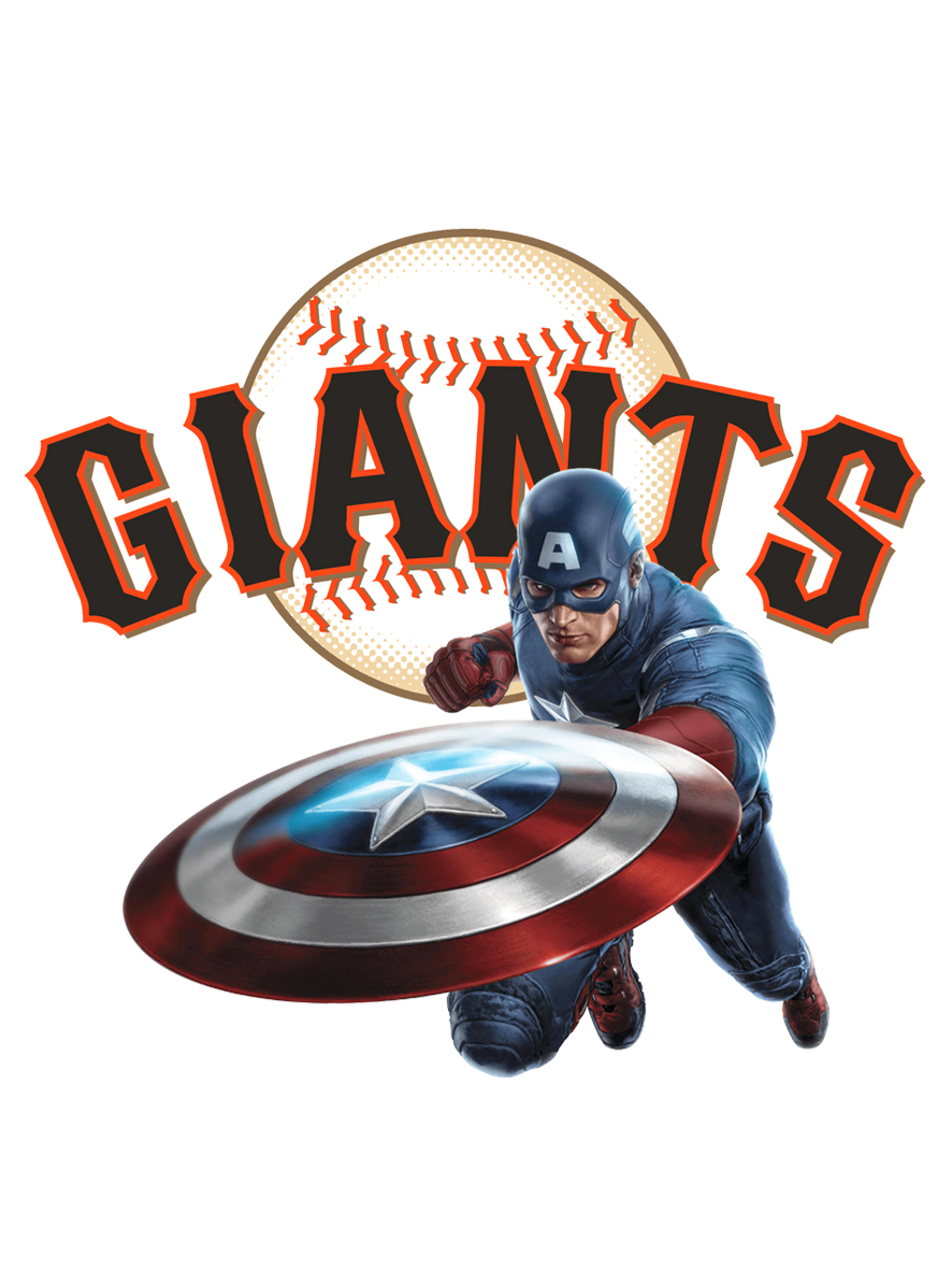 San Francisco Giants Captain America Logo vinyl decal